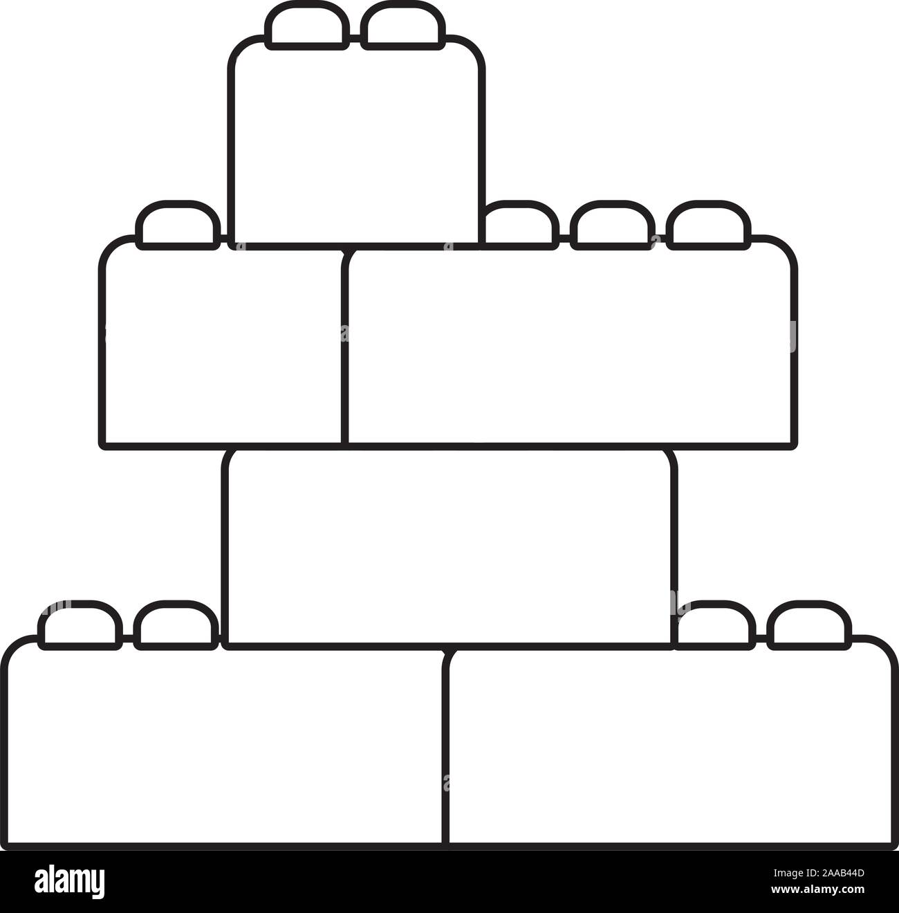 Morceaux de lego isolés vecteur conception de jouets Illustration de Vecteur Morceaux de lego isolés vecteur conception de jouets Illustration de Vecteur