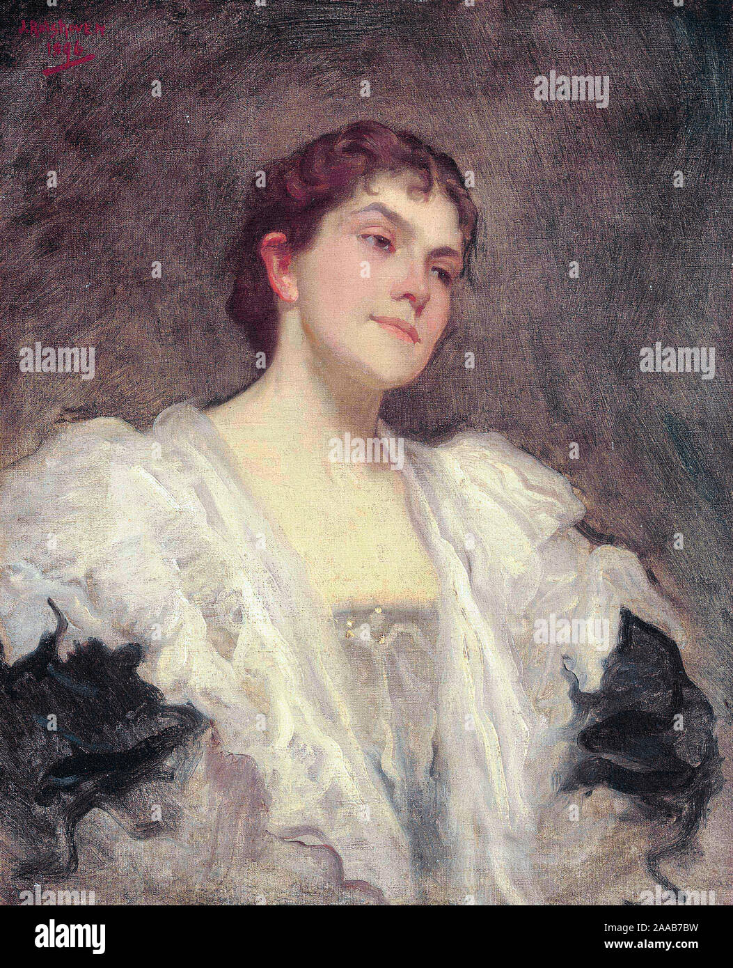 La chanteuse Lady Lillian Juin Henschel (née Bailey) - Julius Rolshoven, 1896 Banque D'Images