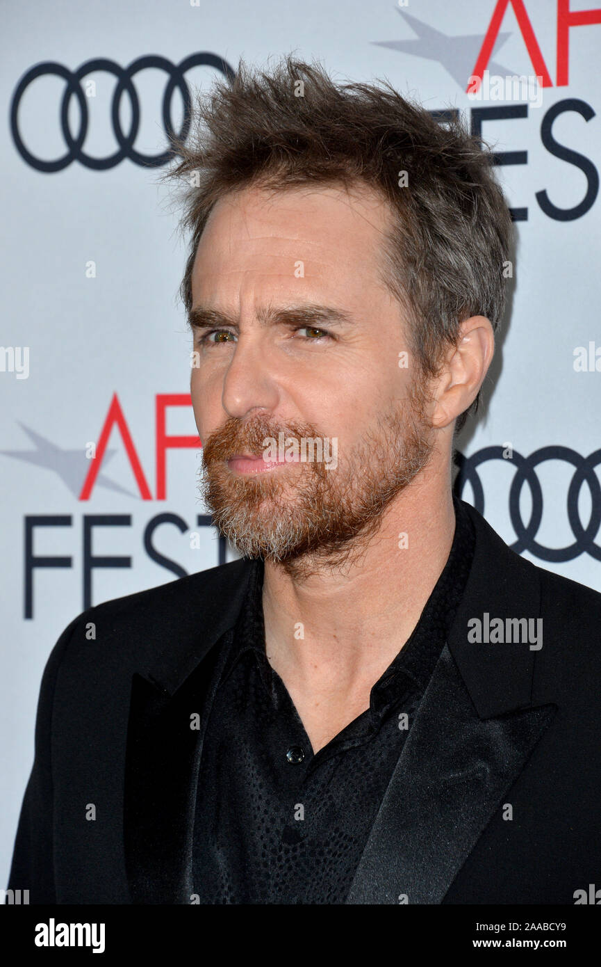 Los Angeles, USA. 21 Nov, 2019. LOS ANGELES, USA. 21 novembre 2019 : Sam Rockwell à la première mondiale de 'Richard Jewell" dans le cadre de l'AFI Fest 2019 au Théâtre chinois de Grauman. Photo Credit : Paul Smith/Alamy Live News Banque D'Images