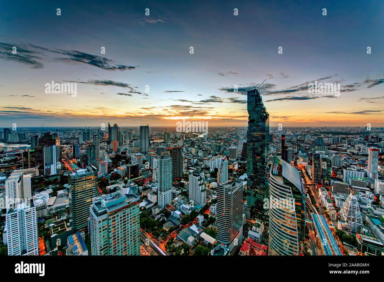 Bangkok Mahanakhon Cityscape Banque D'Images