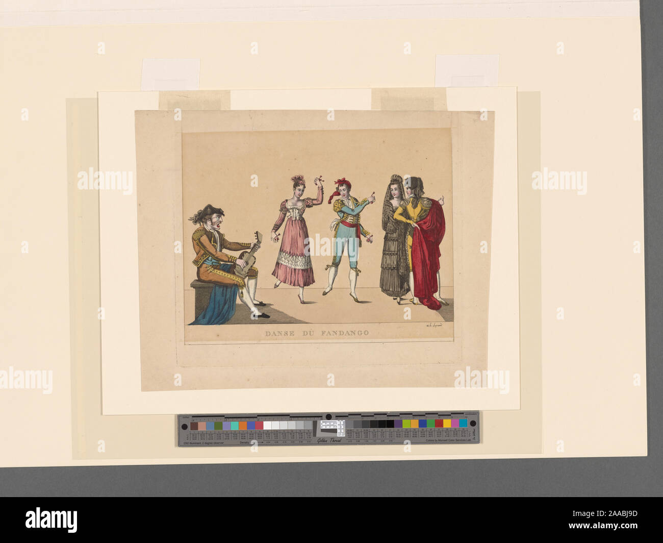 En bas à droite : m. h. Legrand. ; Danse du fandango Banque D'Images