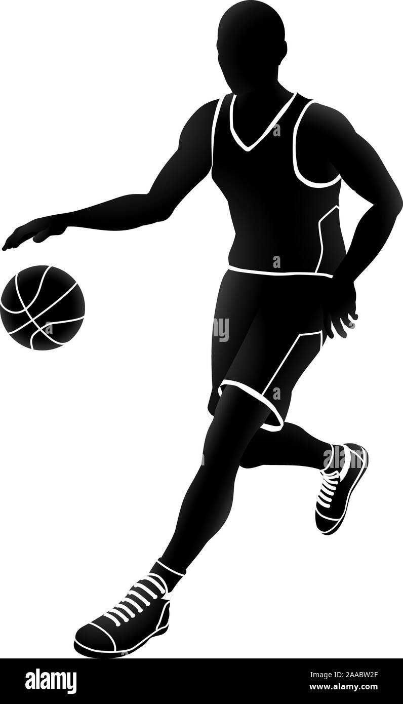 Joueur de basket-ball d'ossature Illustration de Vecteur