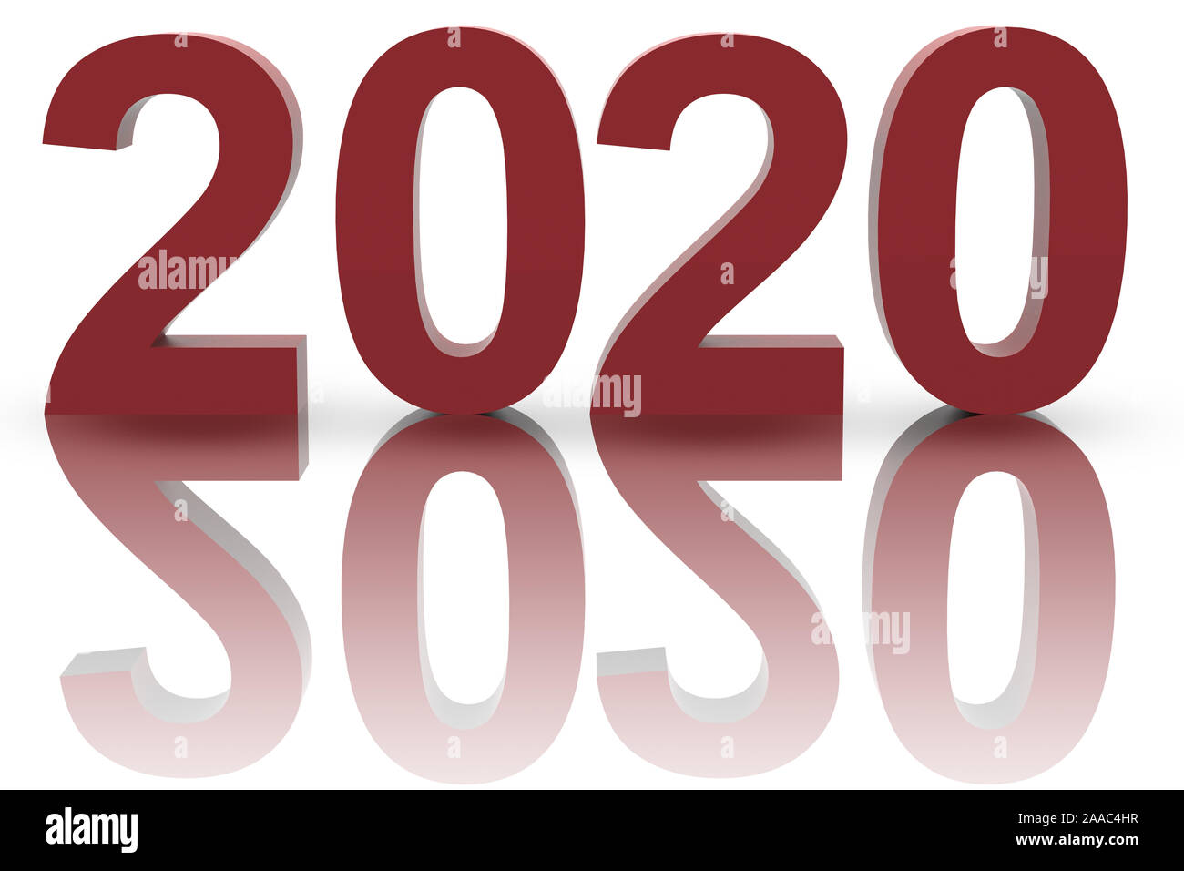 Nouvelle année 2020. Lentement l'année 2020 prend la place de 2019 Banque D'Images