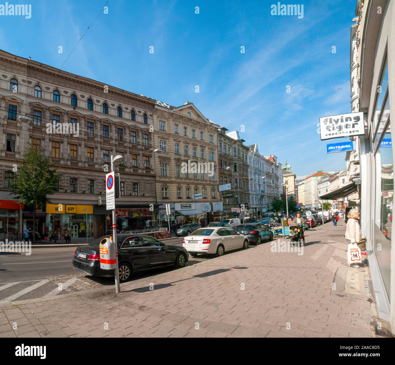 Landstrasser Hauptstrasse Street view, Vienne, Autriche Banque D'Images