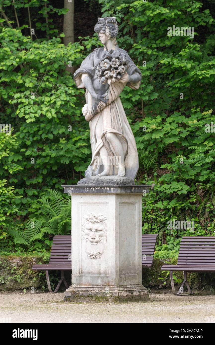 26 mai, 2019. Hellbrunn Autriche,. Château et jardins d'eau. Statue Banque D'Images