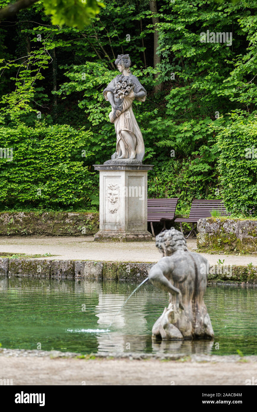 26 mai, 2019. Hellbrunn Autriche,. Château et jardins d'eau. Statues Banque D'Images