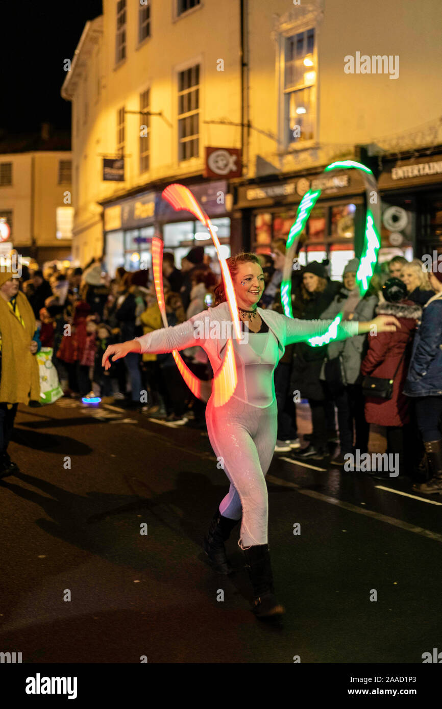 Truro Ville des Lumières est un festival majeur dans la ville de Truro à Cornwall. Chaque année, elle attire environ 30 000 personnes, Banque D'Images