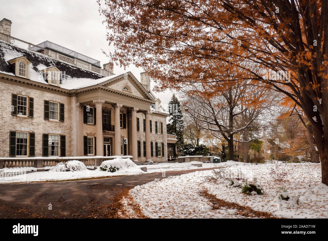 Rochester, New York, USA. Le 15 novembre 2019. Hôtel particulier de style néo-colonial, et maison de George Eastman, au musée George Eastman à Rochester, N Banque D'Images