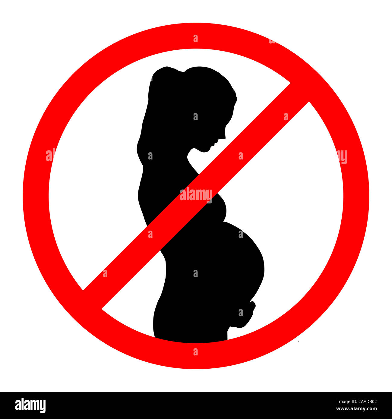 Aucun signe de la femme enceinte Photo Stock - Alamy