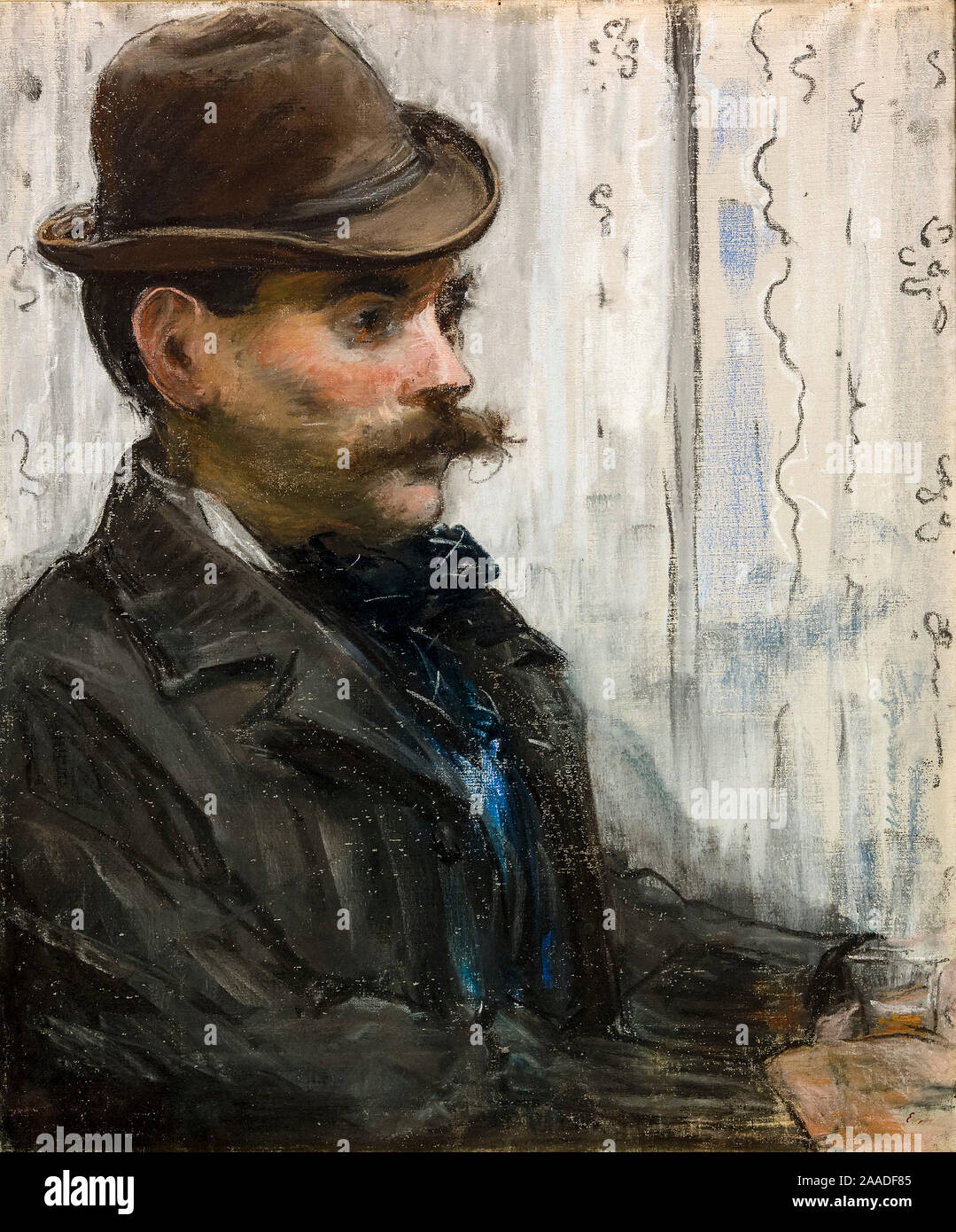 Edouard Manet, Portrait d'Alphonse Maureau, peinture, 1878-1879 Banque D'Images
