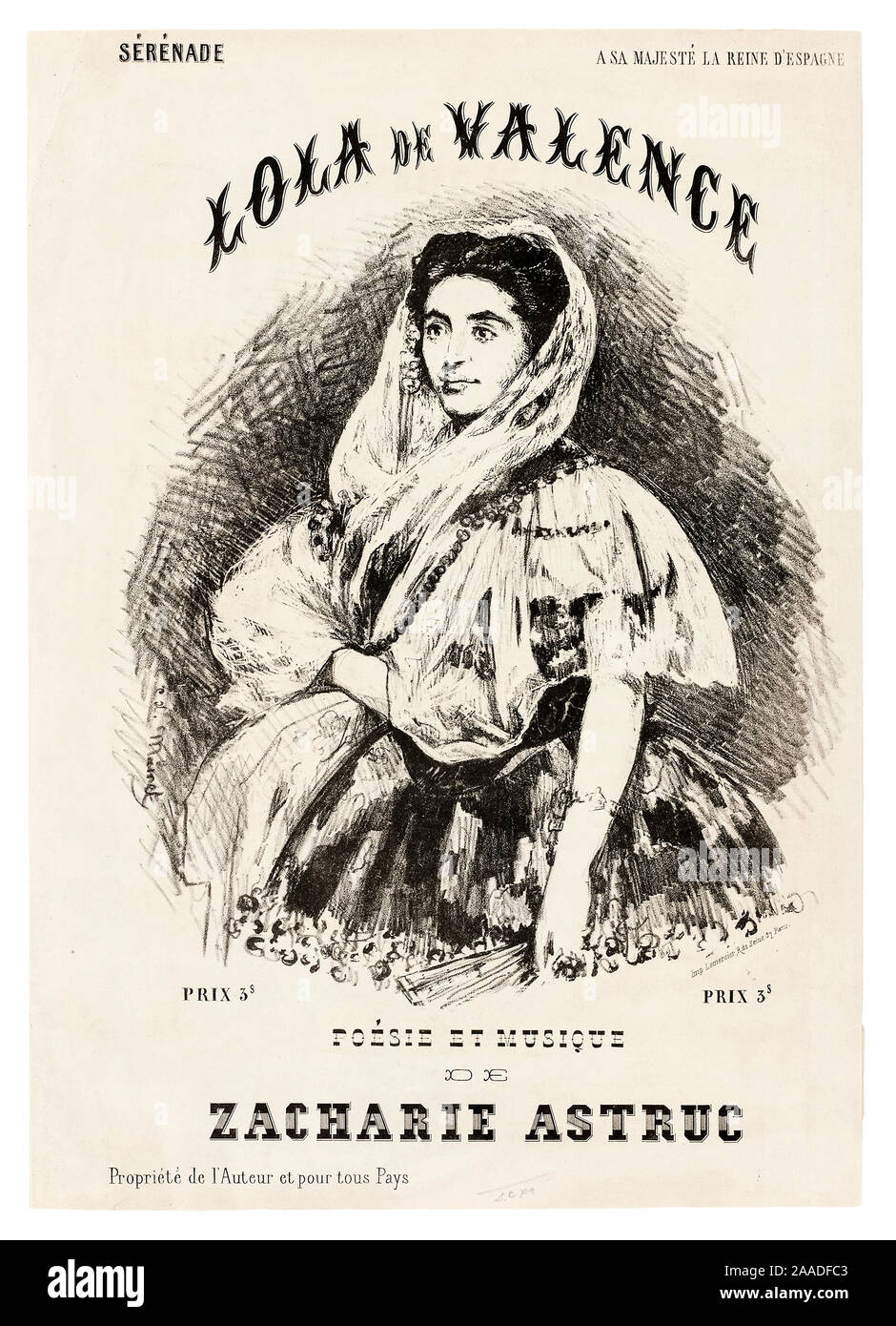 Edouard Manet, Lola de Valence, affiche, 1863 Banque D'Images