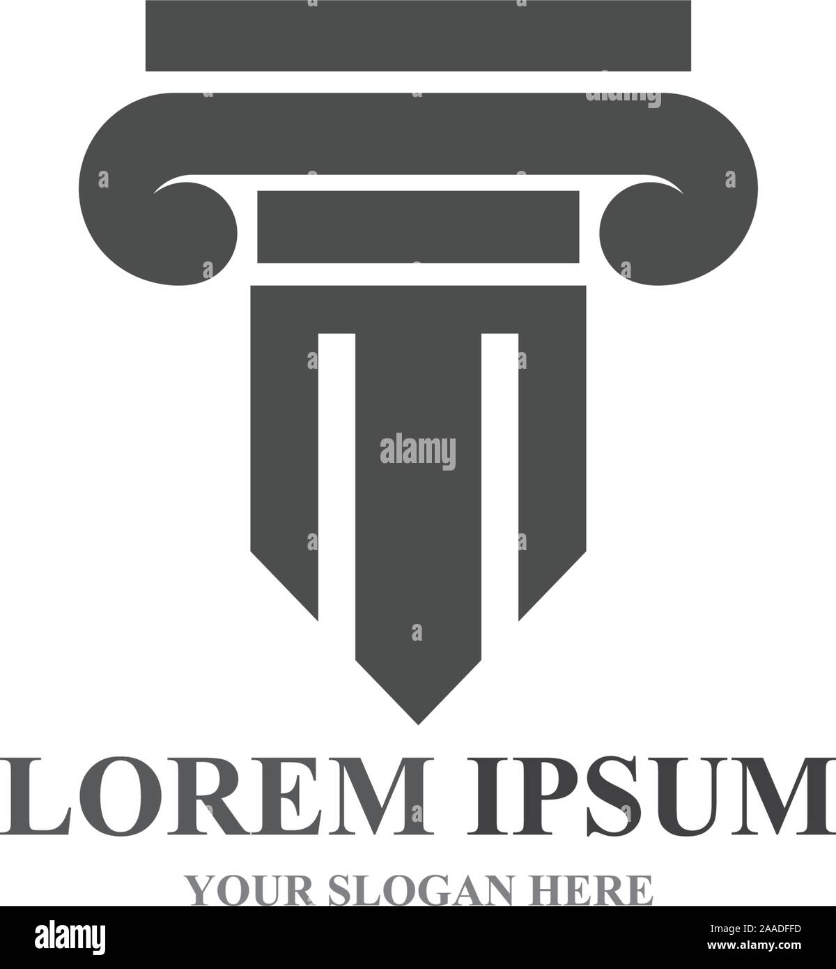 Logo symbole colonne et modèle Illustration de Vecteur