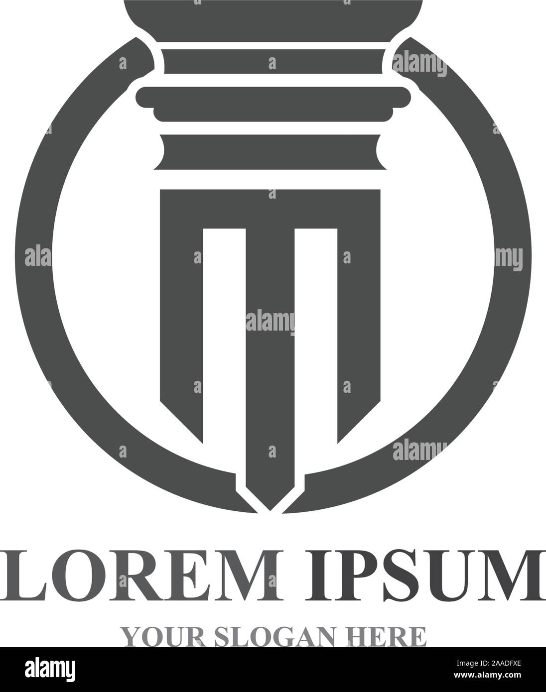Logo symbole colonne et modèle Illustration de Vecteur