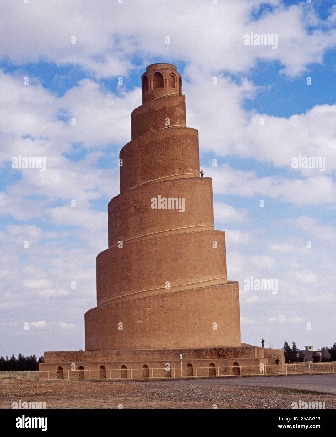 Minaret de la Grande Mosquée de Samarra, l'Iraq construit 9e siècle AD. L'Iraq Banque D'Images