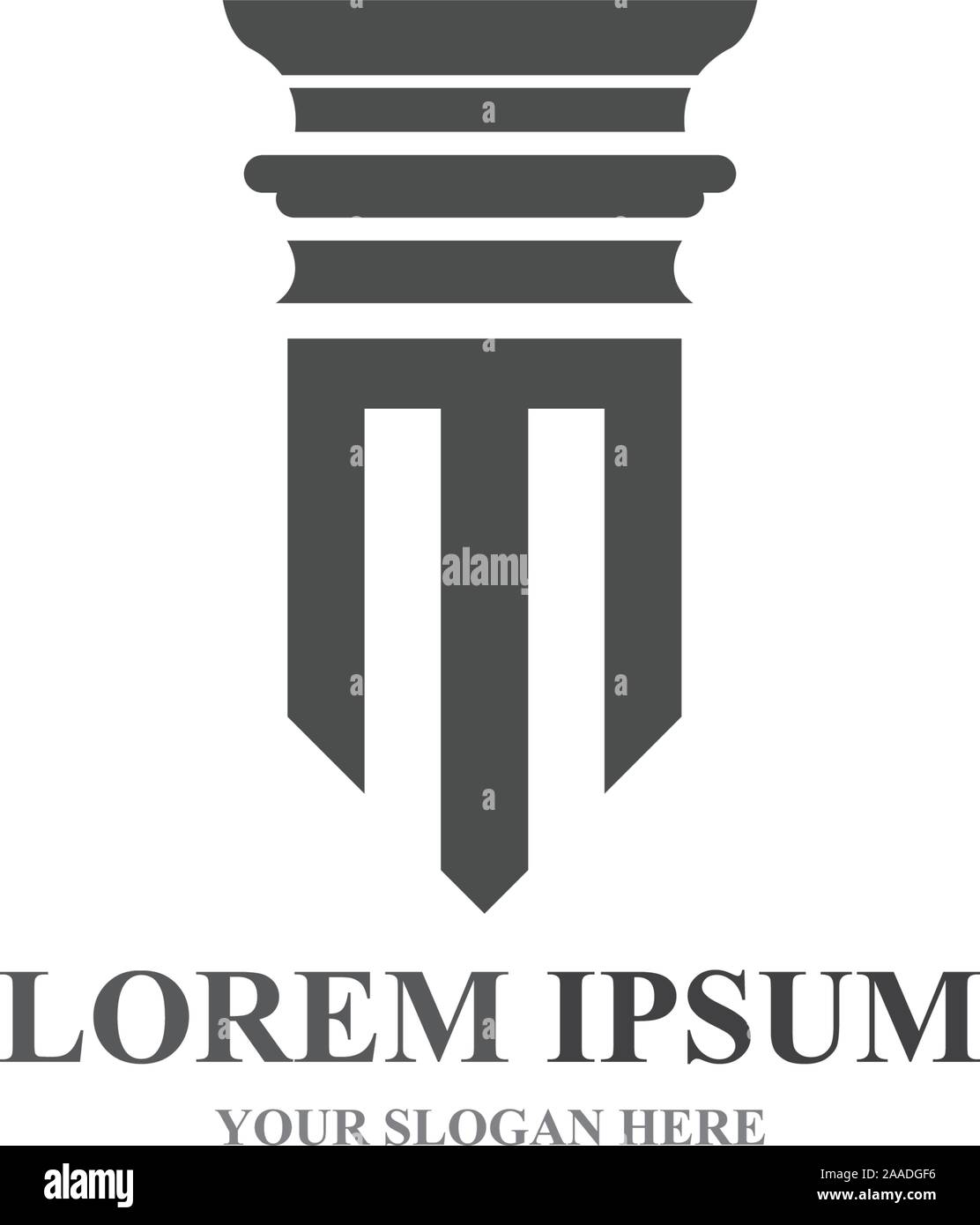 Logo symbole colonne et modèle Illustration de Vecteur