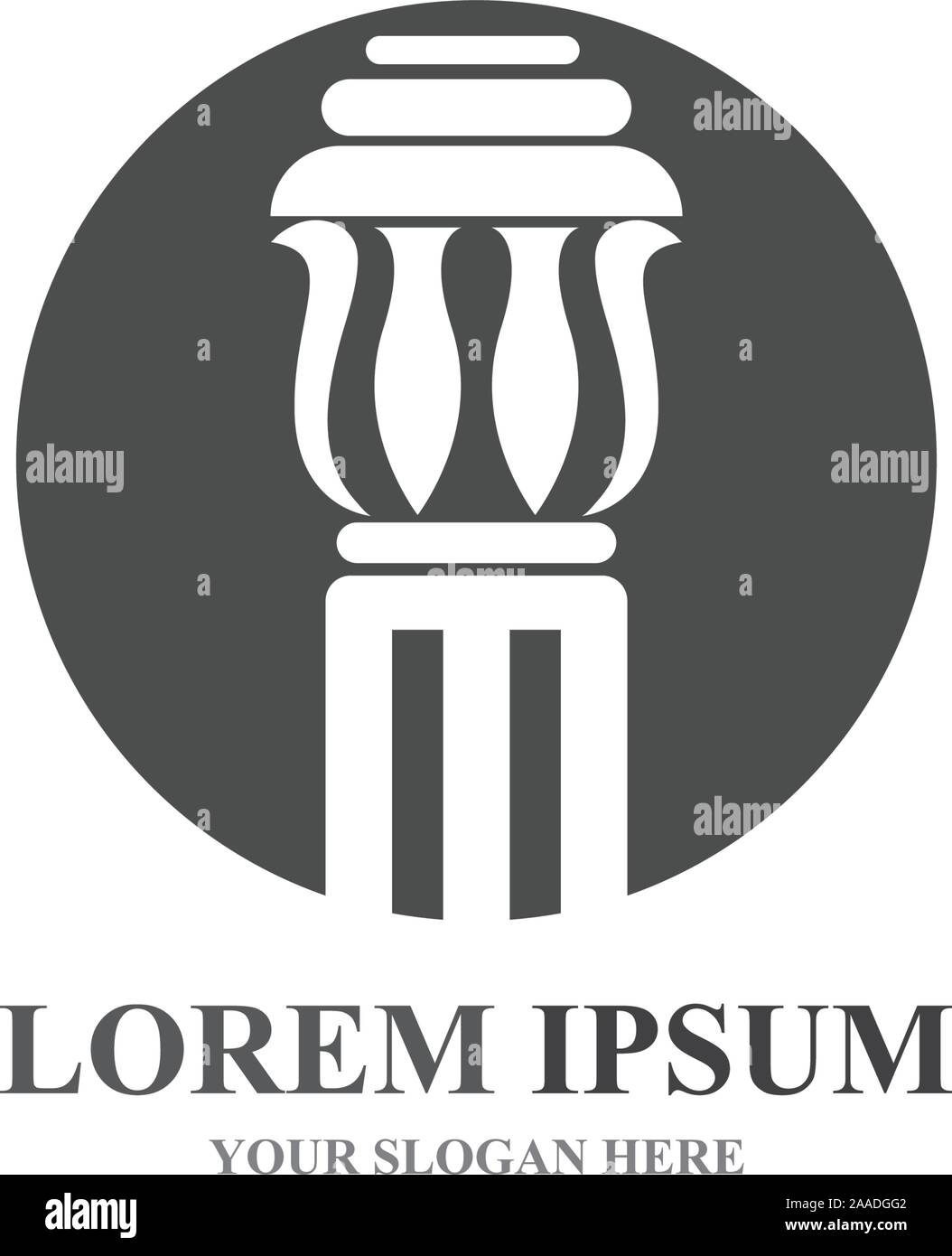 Logo symbole colonne et modèle Illustration de Vecteur