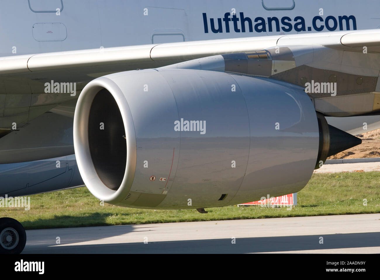 Triebwerk des Airbus A380-800 namens "Frankfurt am Main', nur, redaktionell aucun pr Banque D'Images