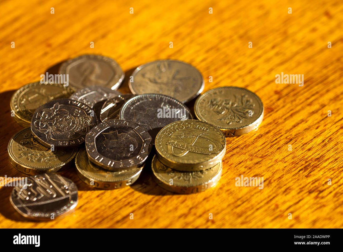 Le changement lâche sur la table Banque D'Images