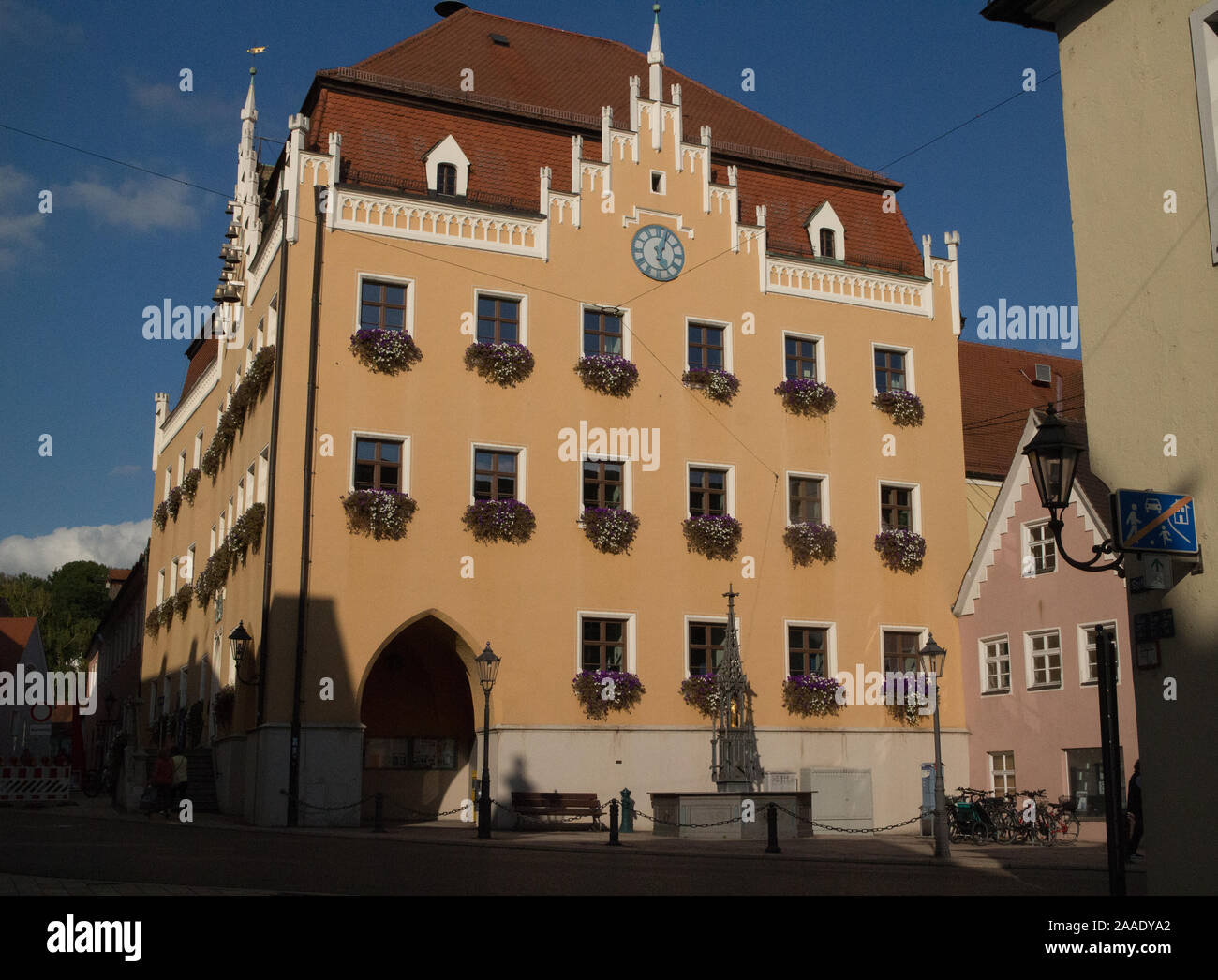 Das Rathaus (hôtel de ville) Donauwörth, Bavière, Allemagne Banque D'Images