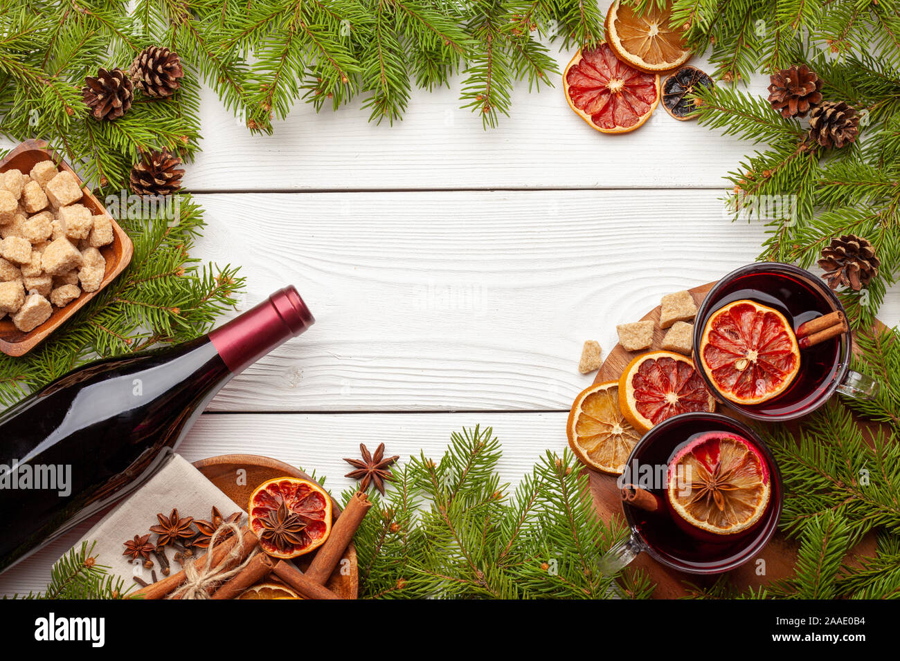 Ingrédients pour vin chaud Banque D'Images