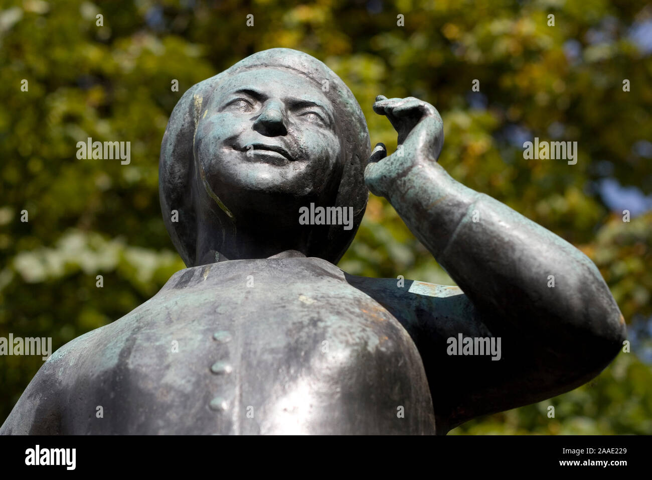 Deutschland,Bayern München,Statue,der Schauspielerin Liesl Karlstadt am Viktualienmarkt Banque D'Images