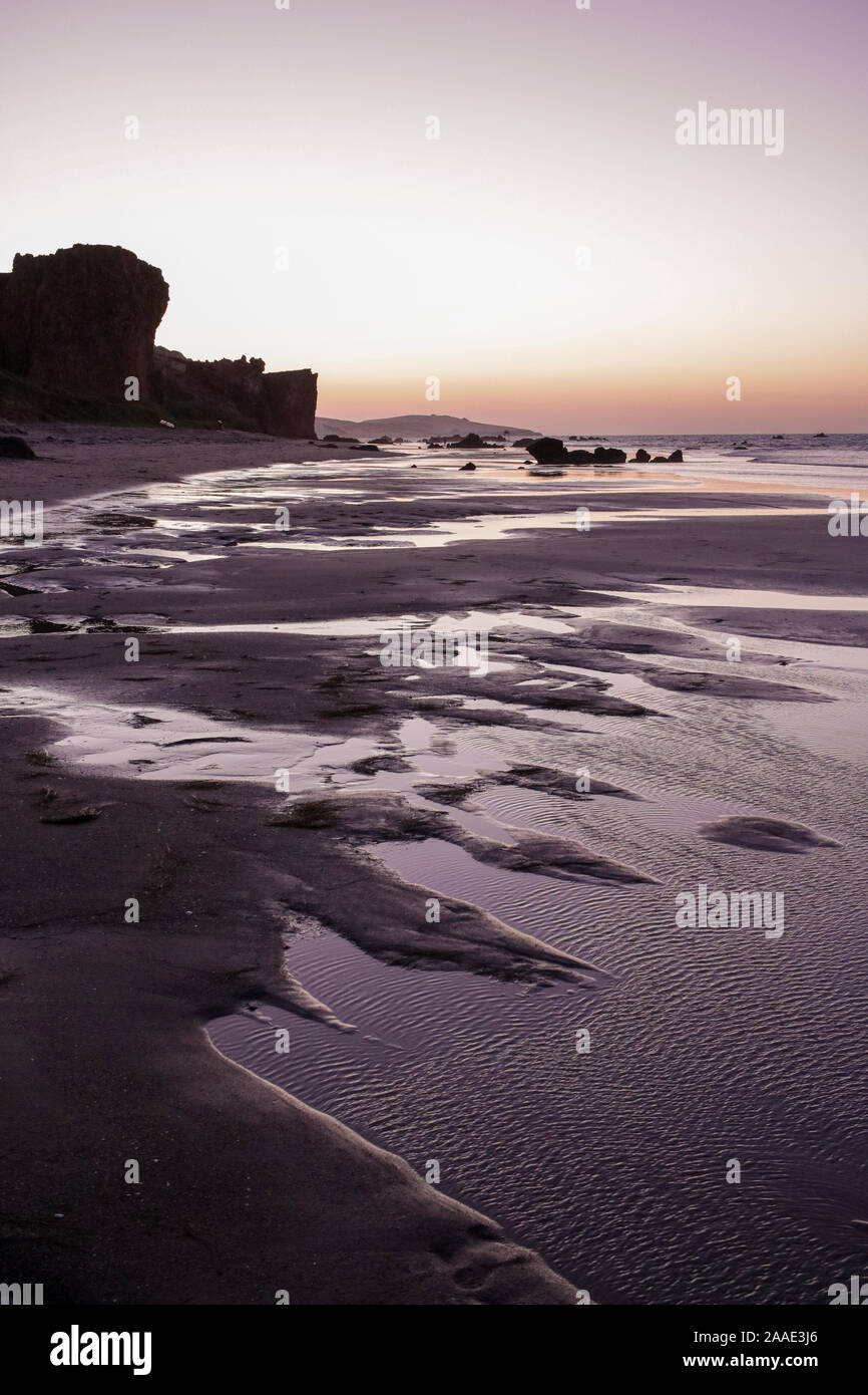 Coucher du soleil à icapui beach au Brésil Banque D'Images
