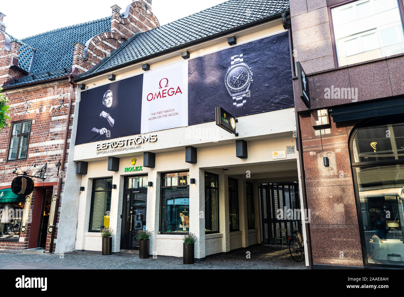 Malmö, Suède - août 28, 2019 : Façade d'une Bergströms Ur Magasin, boutique de montres de luxe, à Malmö, Suède Banque D'Images