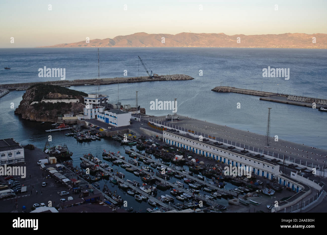 Le port d'Al Hoceima (Maroc) Banque D'Images