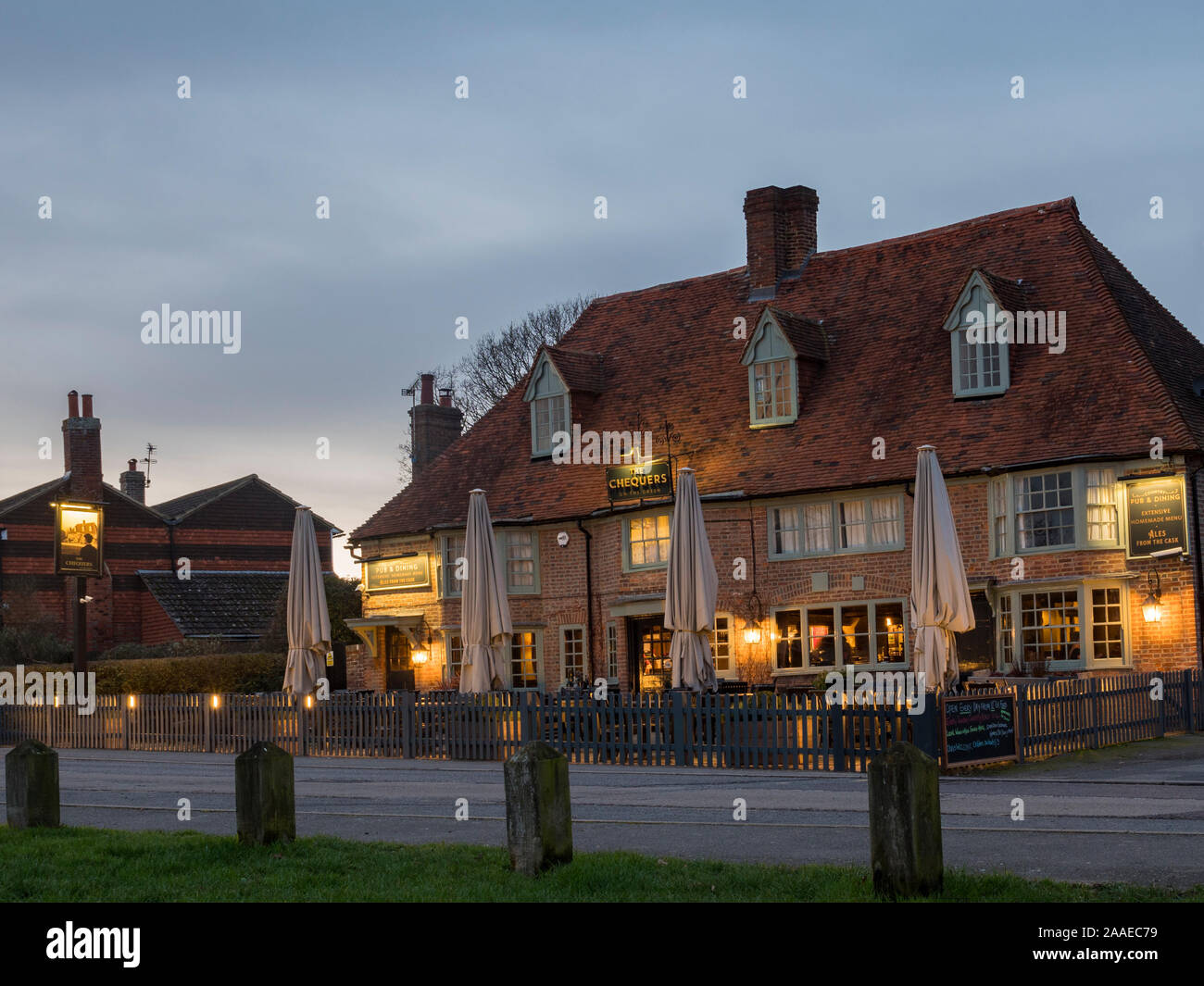 Sur la carte de la chambre verte dans le village de High Halden, Kent Banque D'Images