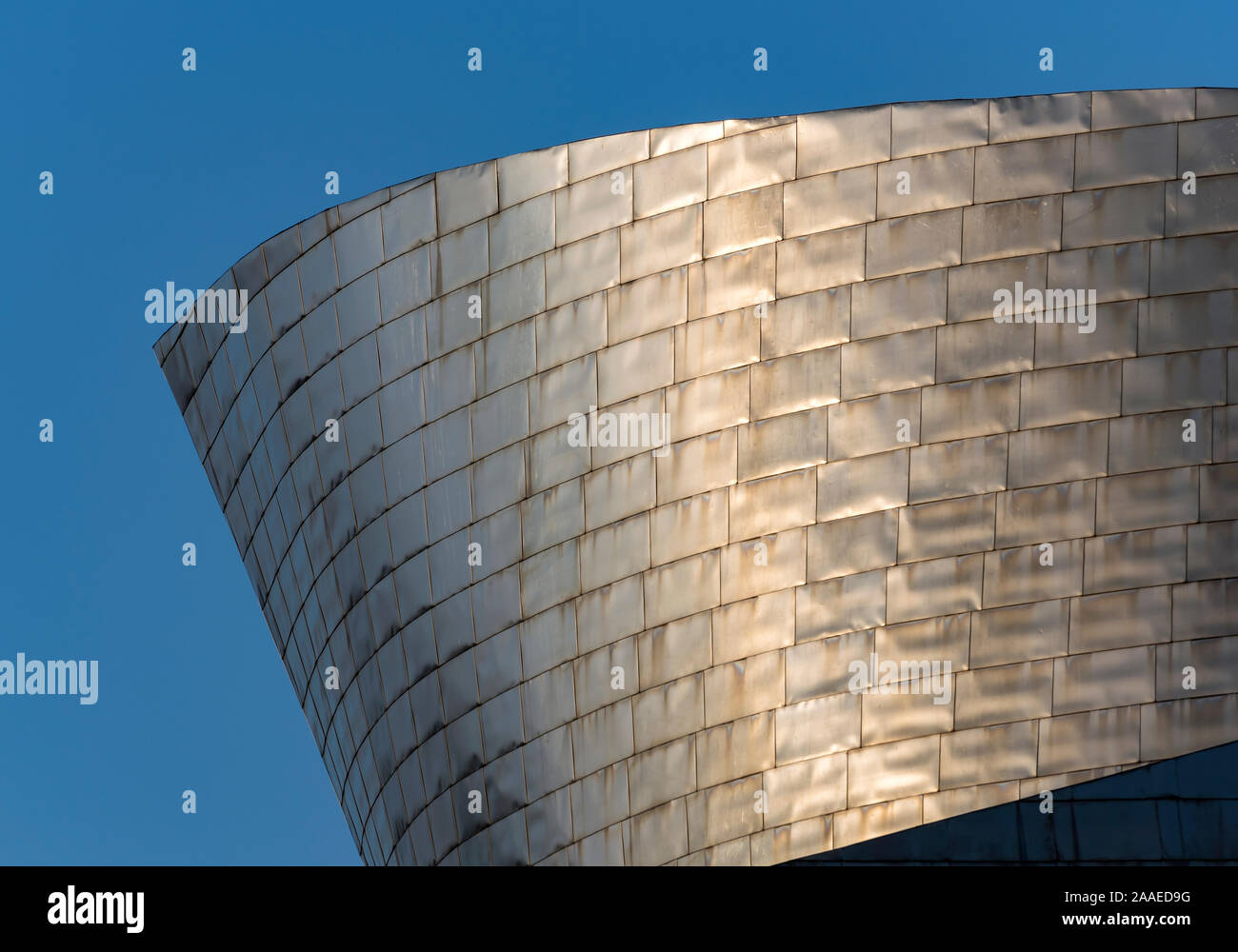 Détail architectural, Musée Guggenheim de Bilbao, Espagne Banque D'Images