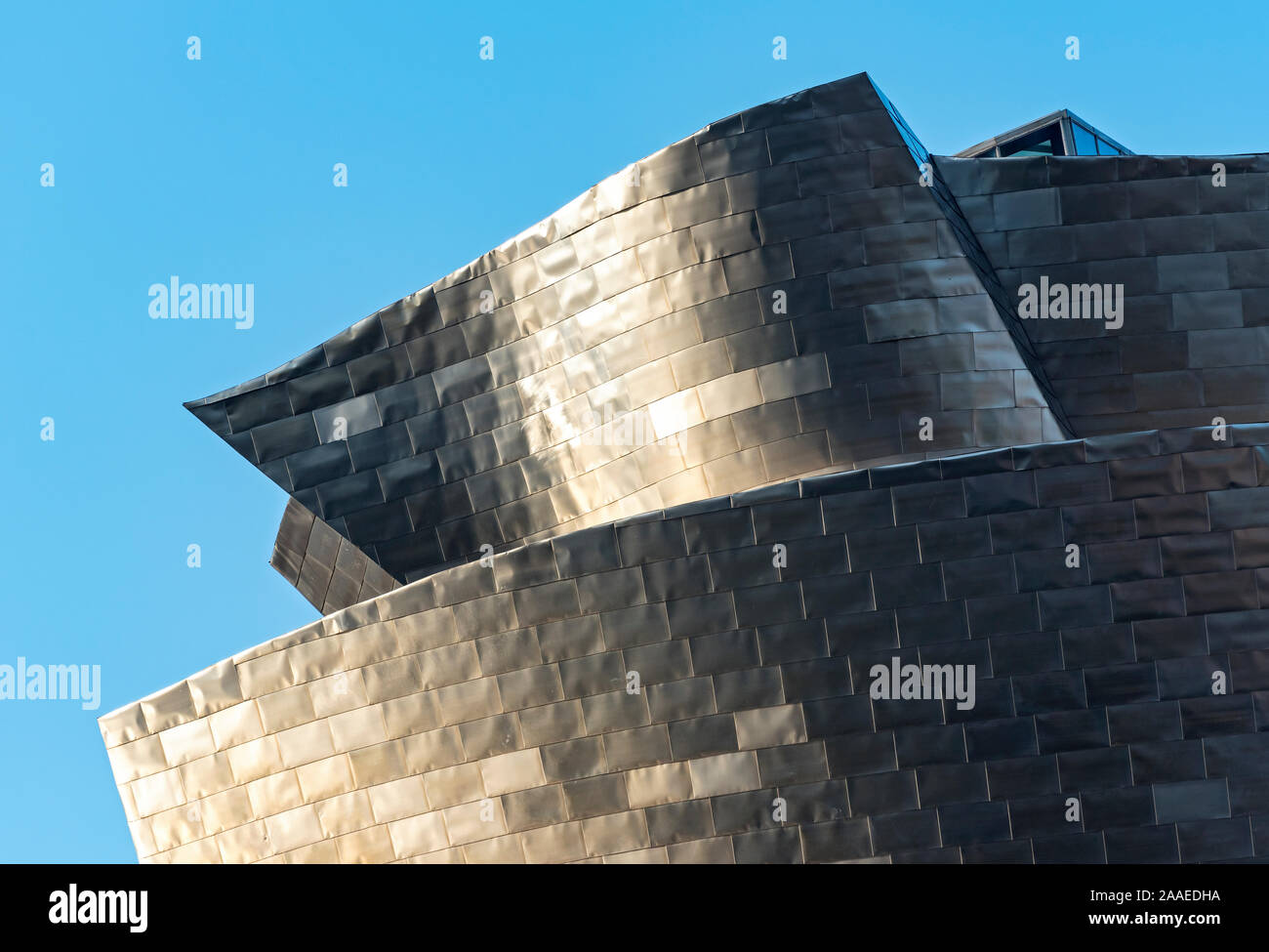 Détail architectural, Musée Guggenheim de Bilbao, Espagne Banque D'Images