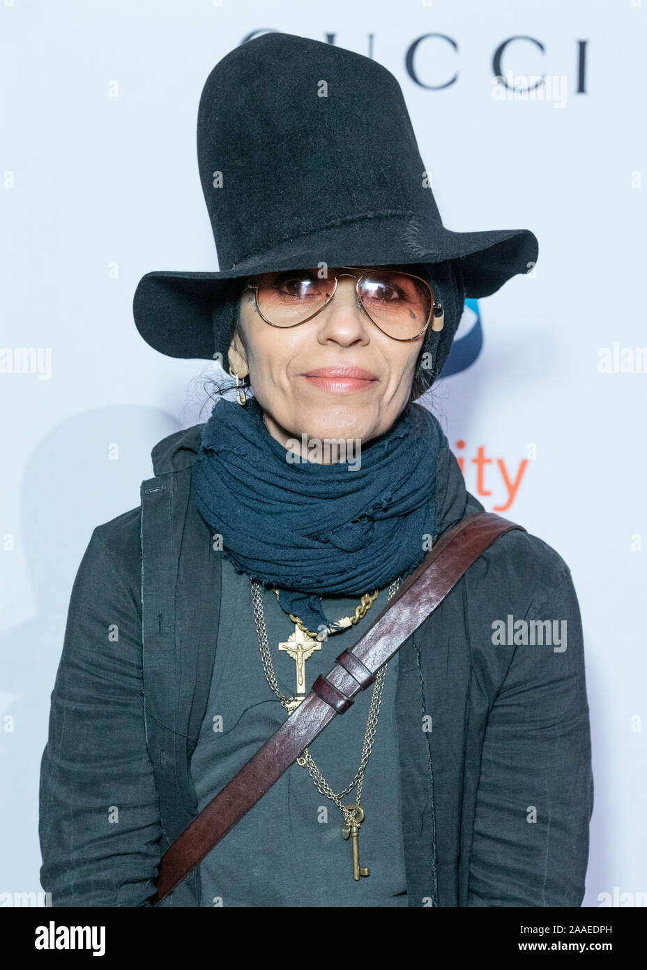 Linda Perry assiste à l'assemblée que l'égalité des sexes par l'hôte du Gala réalité maintenant au Capitale à New York. Banque D'Images