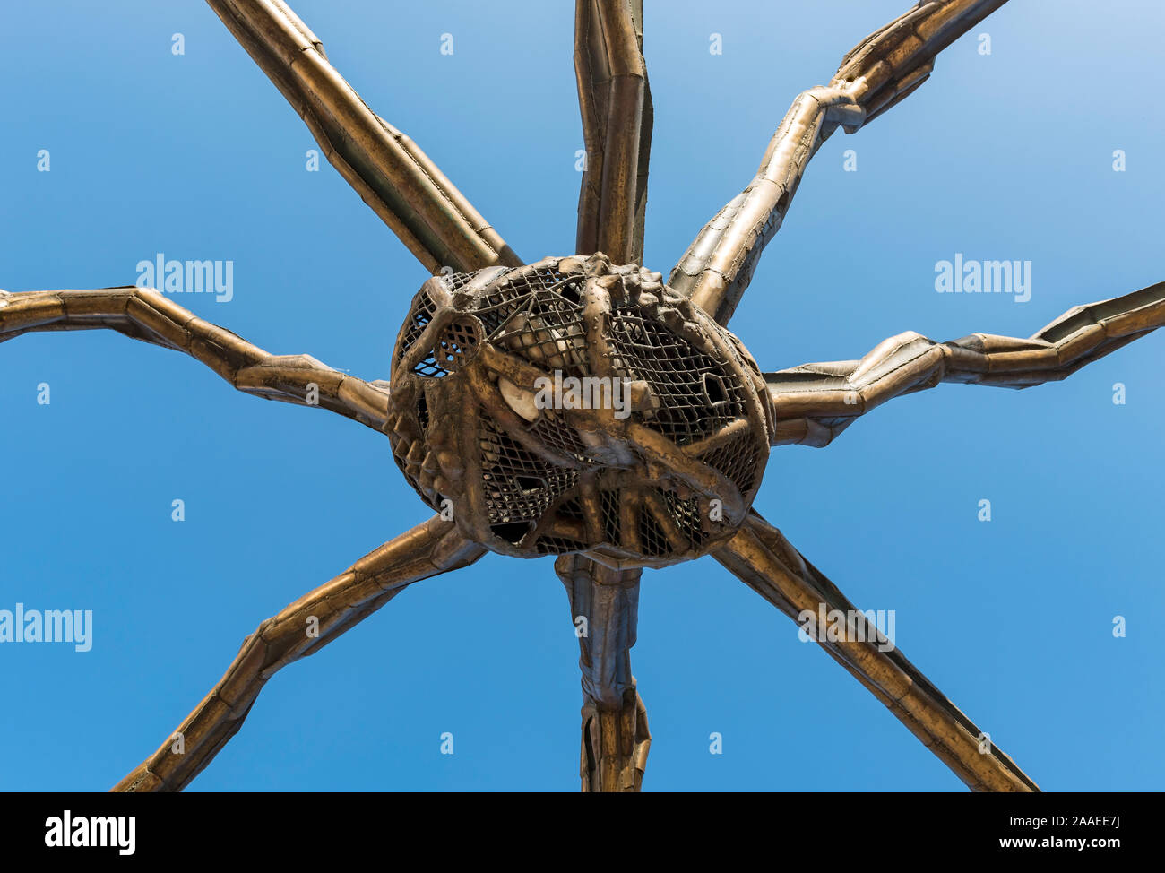 Maman Statue par Louise Bourgeois à l'extérieur Musée Guggenheim Bilbao, Espagne Banque D'Images