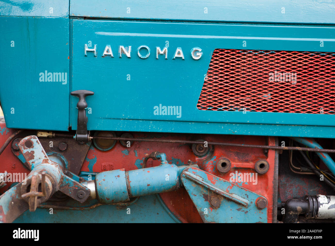 Vieux Hanomag tracteur, Allemagne Banque D'Images