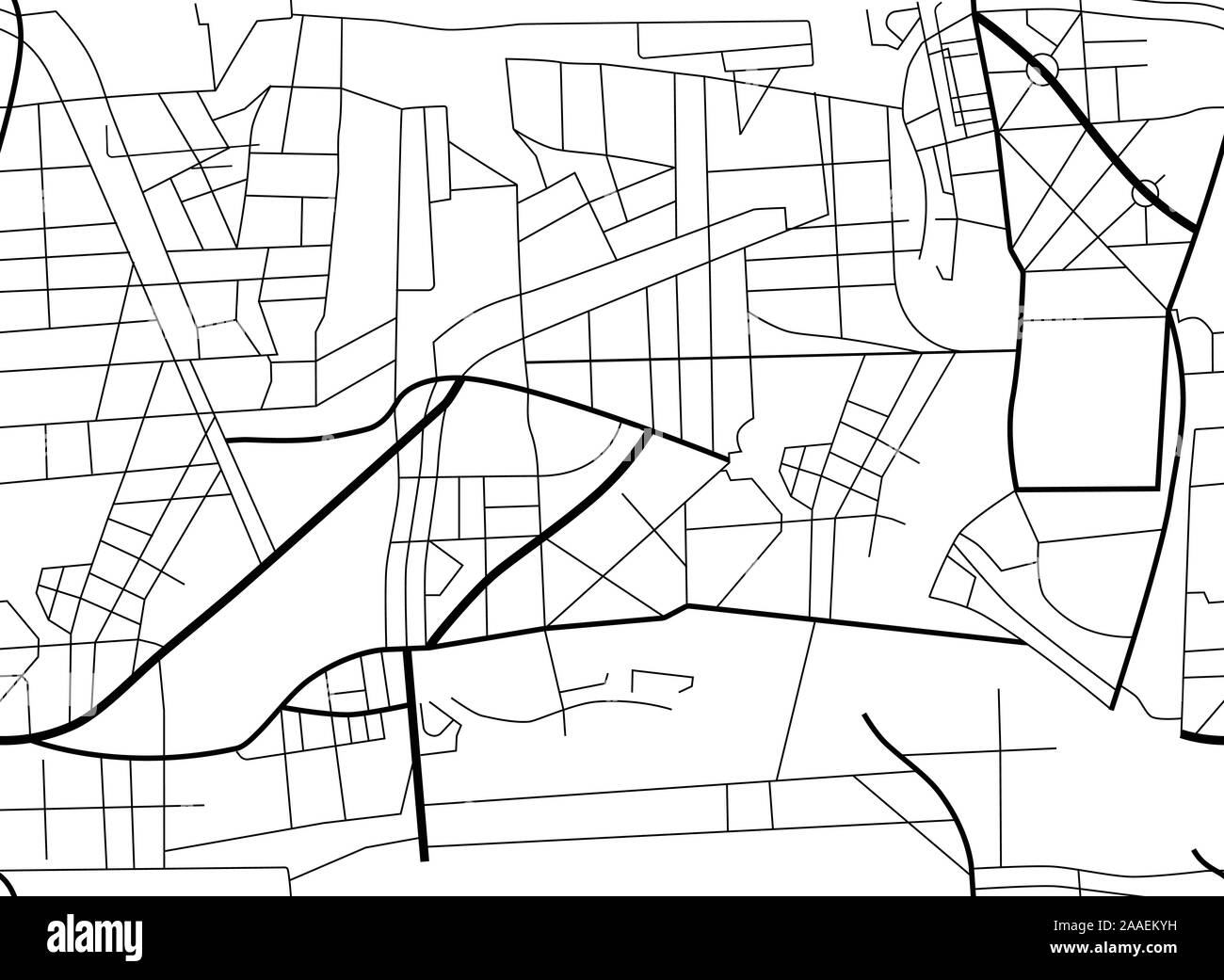 Plan de la ville d'illustration vectorielle. Système de routes. Illustration de Vecteur