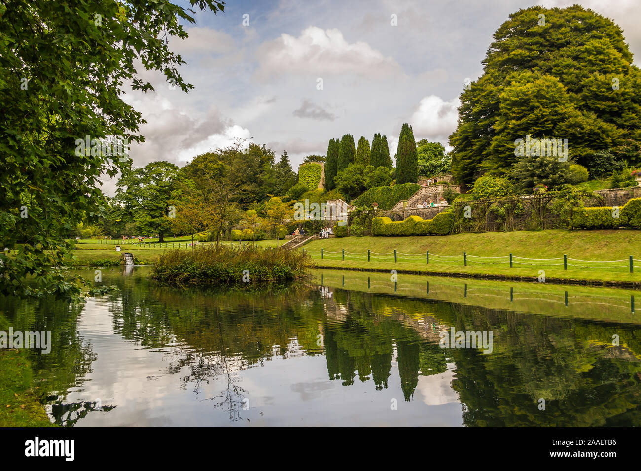 Un beau parc dans la ville de Cardiff, Pays de Galles. Banque D'Images
