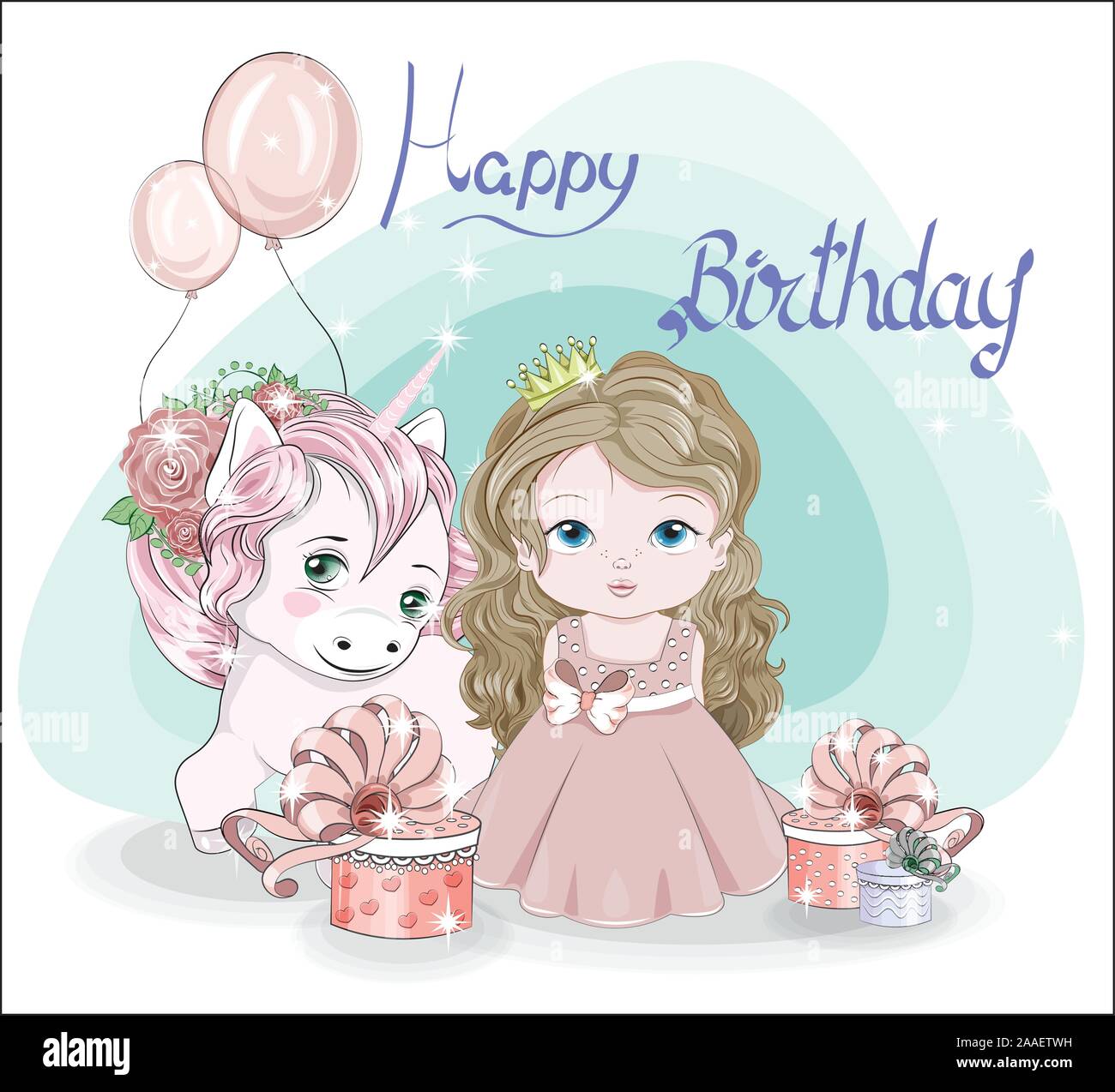 Bebe Petite Princesse Avec Les Cheveux Longs La Couronne En Robe De Bal Rose Et Mignon Unicorn Photo Dans Le Style De Dessin A La Main Pour Joyeux Anniversaire Carte De Souhaits Bebe Petite Princesse Avec Les Cheveux Longs La Couronne En Robe De Bal Rose Et Mignon Unicorn Photo Dans Le Style De Dessin A La Main Pour Joyeux Anniversaire Carte De Souhaits