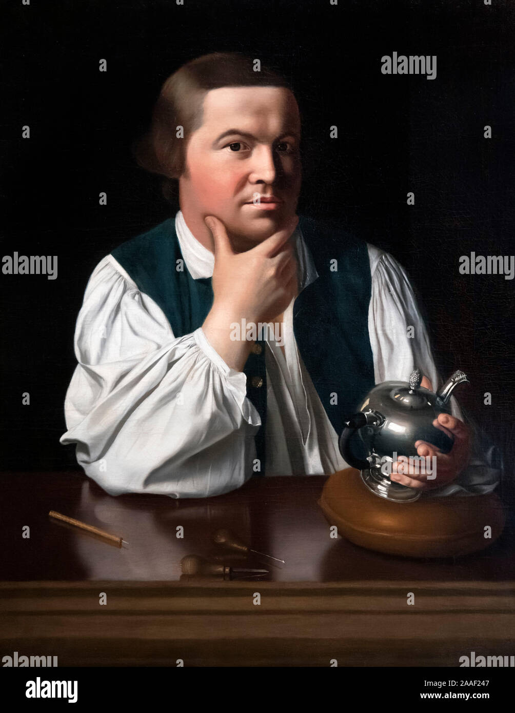 Paul Revere (1735-1818) en tant que jeune homme, portrait par John Singleton Copley (1738-1815), huile sur toile, 1768 Banque D'Images