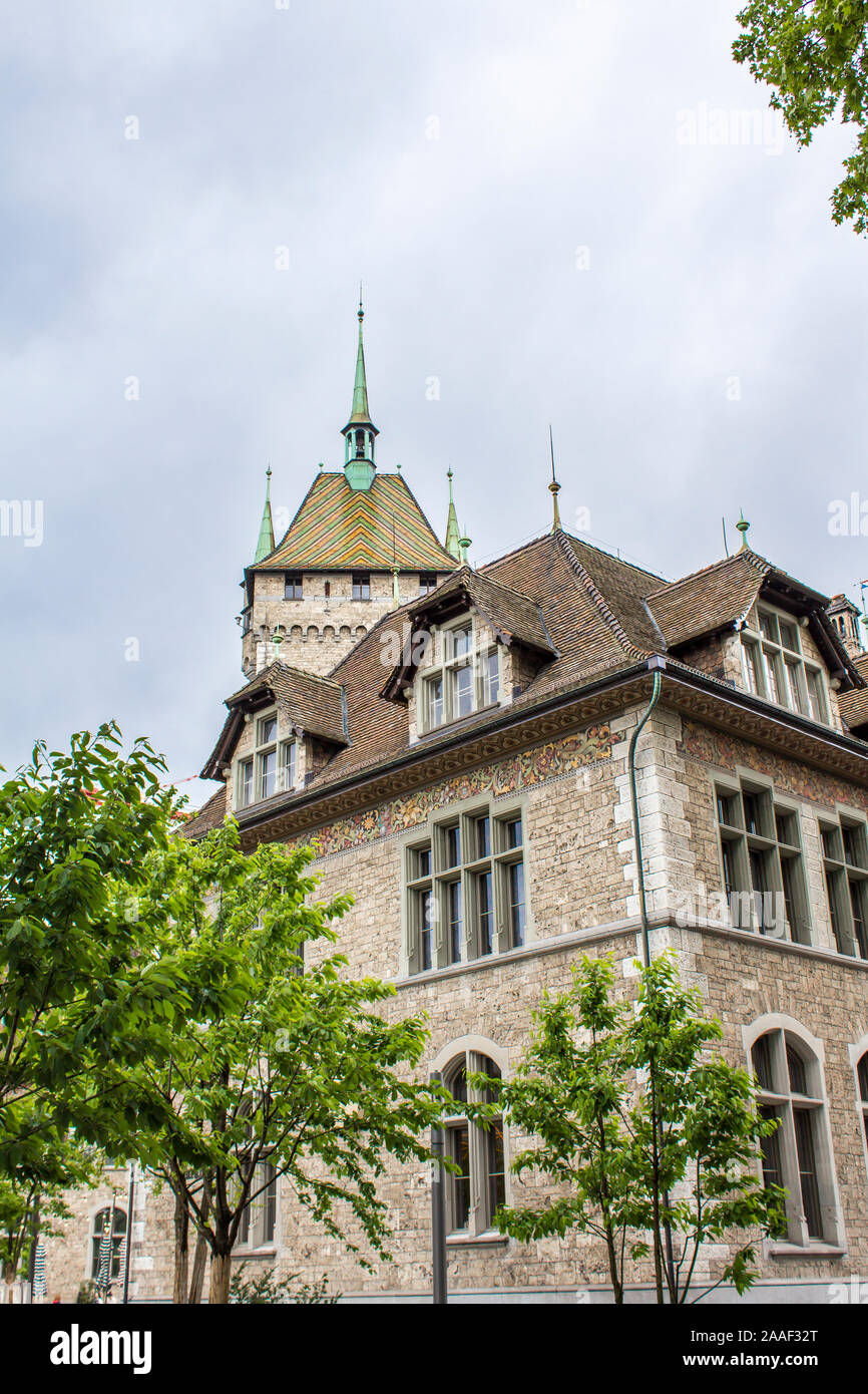 Musée national suisse. Musée d'Art et Culture à Zurich Banque D'Images