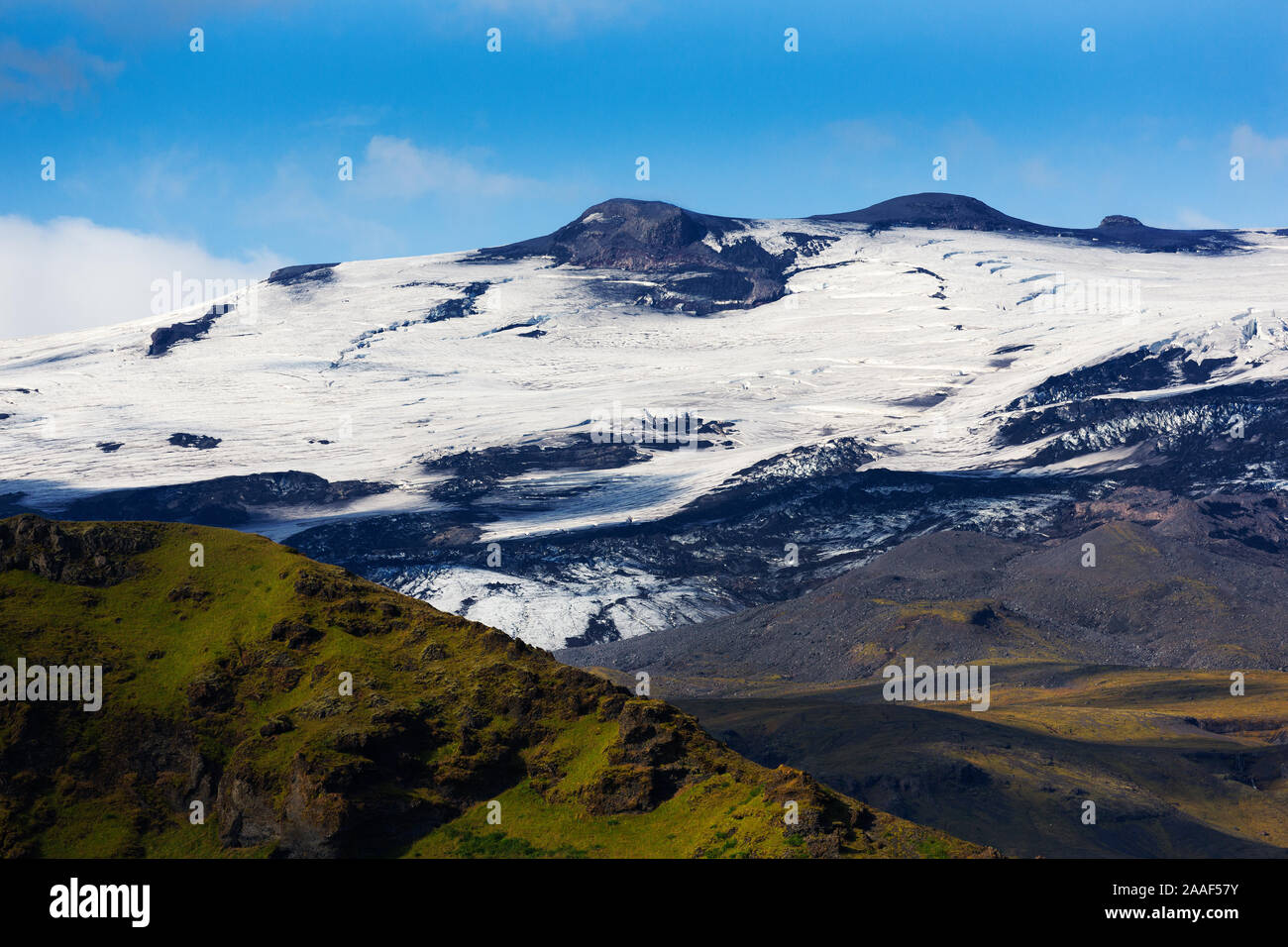 Eyjafjallajokull glacier près de Skogafossin le sud de l'Islande Banque D'Images