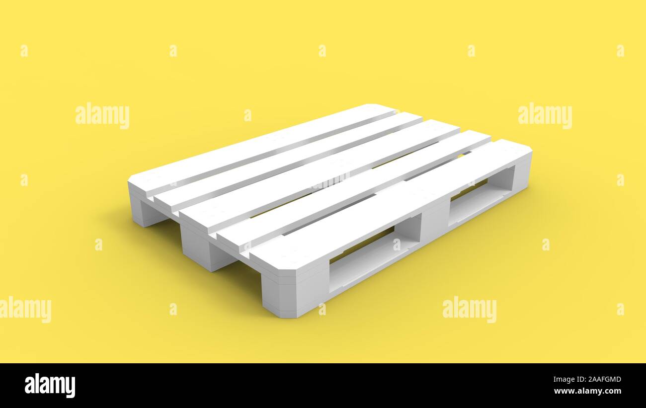 Le rendu 3D d'une palette isolée dans un contexte de studio Banque D'Images