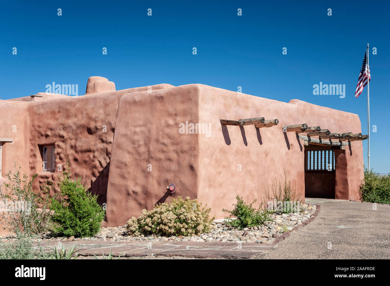 Painted Desert Inn Monument Historique, Parc National de la Forêt Pétrifiée, Arizona USA Banque D'Images
