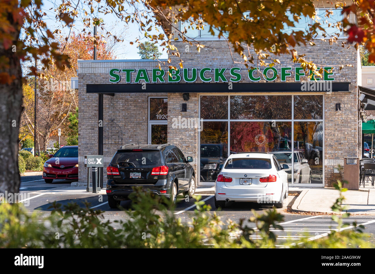 Café Starbucks à Snellville (Métro Atlanta, Géorgie). (USA) Banque D'Images