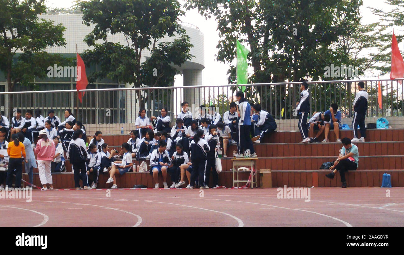 Shenzhen, Chine : c'est la scène du sport étudiant réunion tenue par l'école Banque D'Images