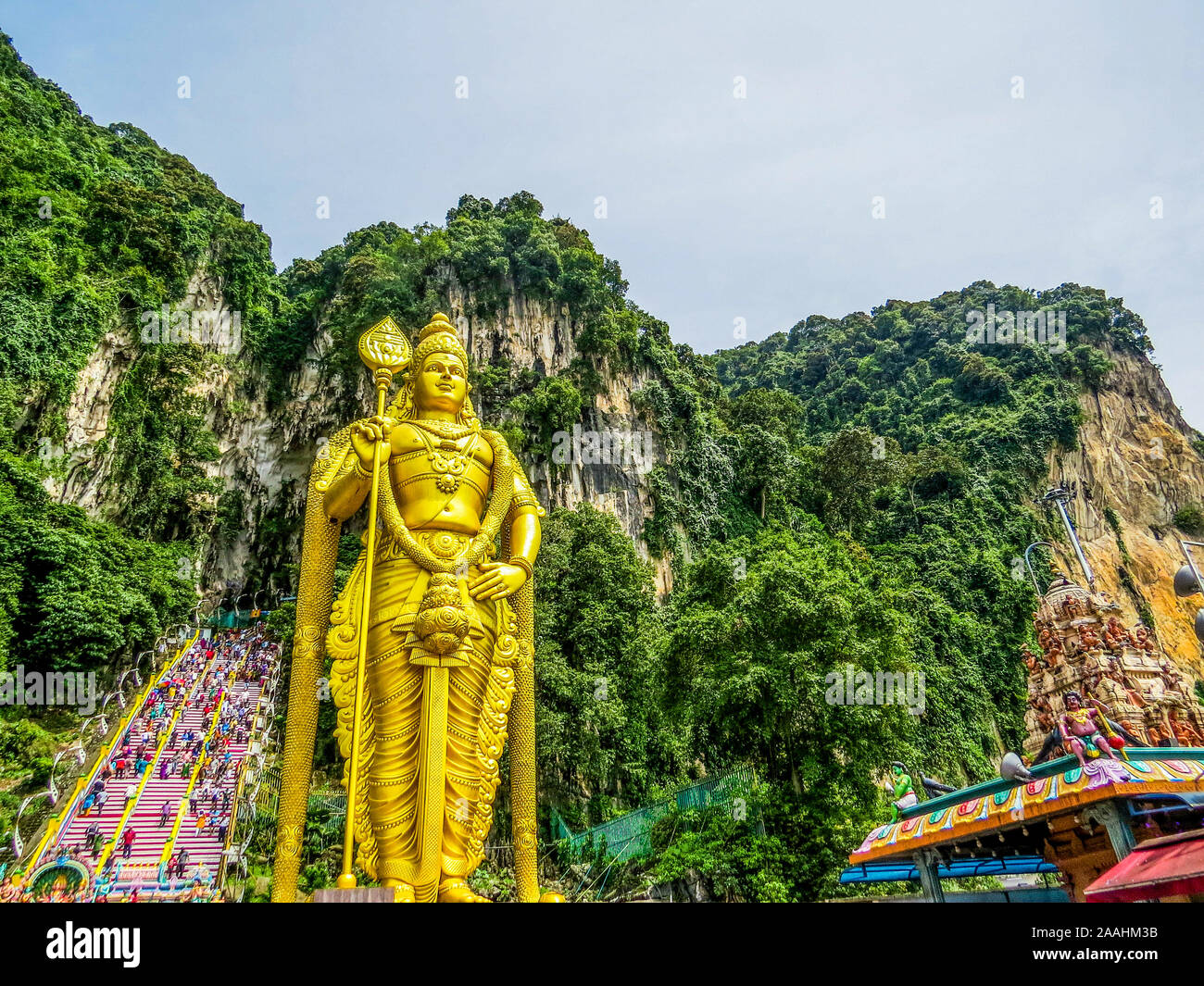 Lord Murugan Statue, les grottes de Batu, Malaisie Banque D'Images