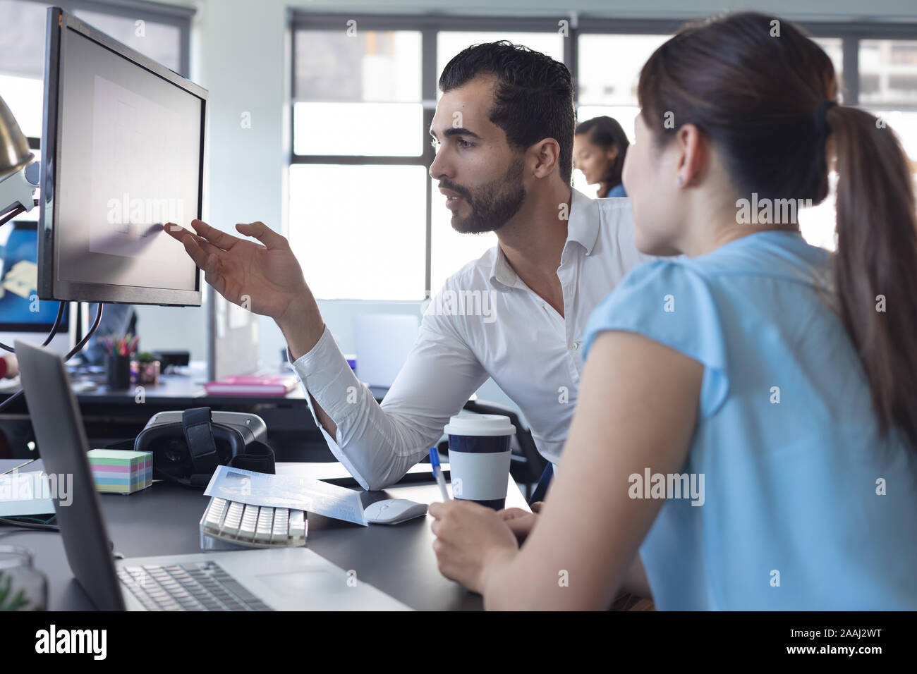 Les professionnels au travail Banque D'Images