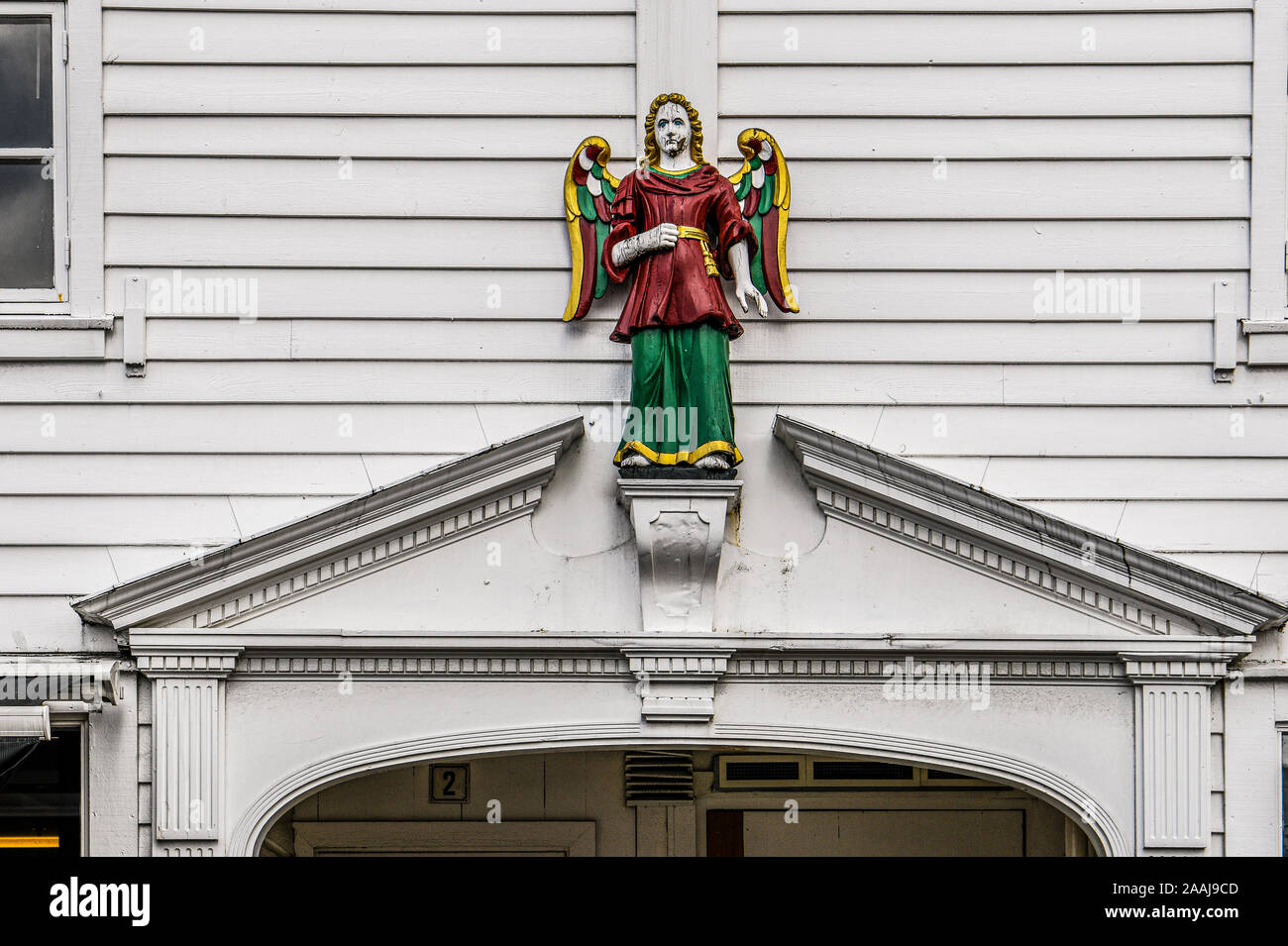 La Norvège. Norvegia. Bergen. Bryggen, quartier historique Banque D'Images