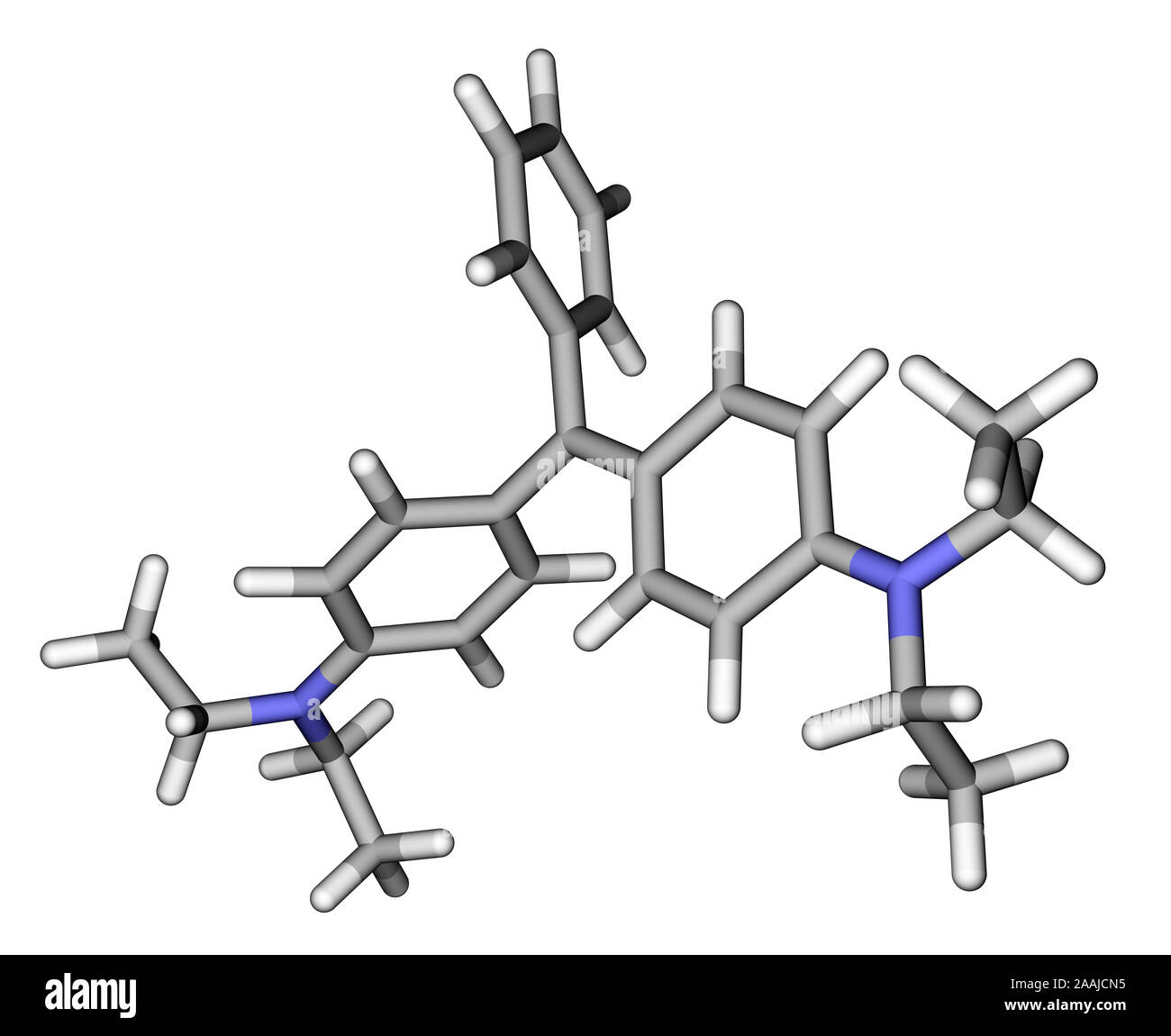Bâtonnets de vert brillant modèle moléculaire Banque D'Images