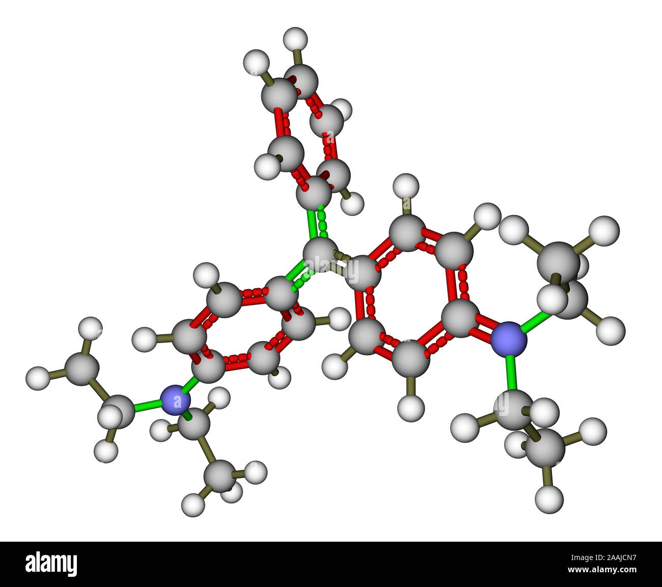 Structure moléculaire vert brillant Banque D'Images