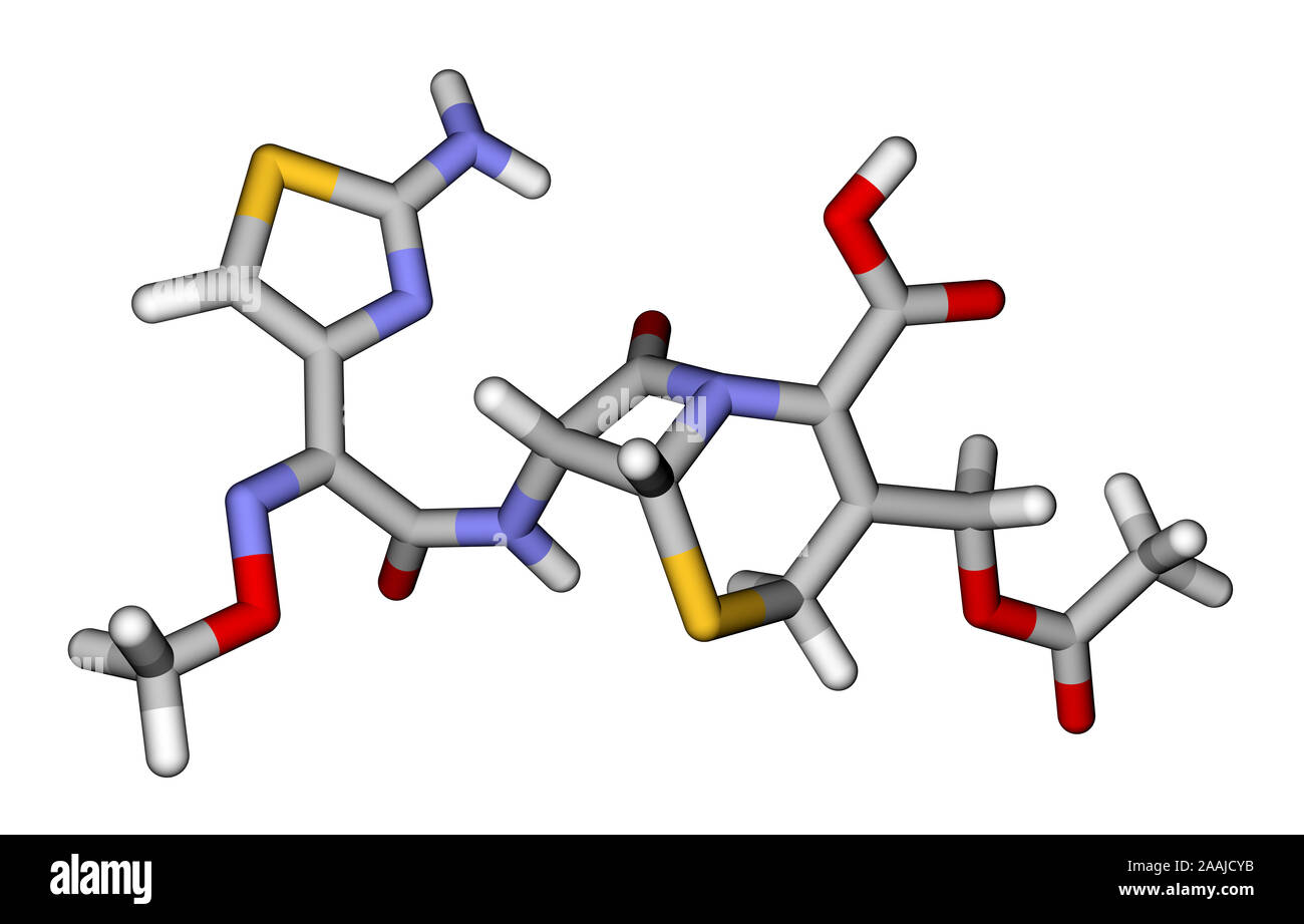 Le céfotaxime, un antibiotique. Structure moléculaire Banque D'Images
